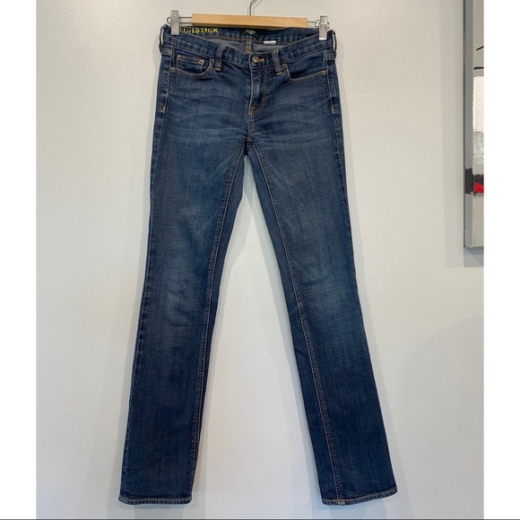 J. Crew Dark Blue Straight Leg Jeans - Picture 2 of 8